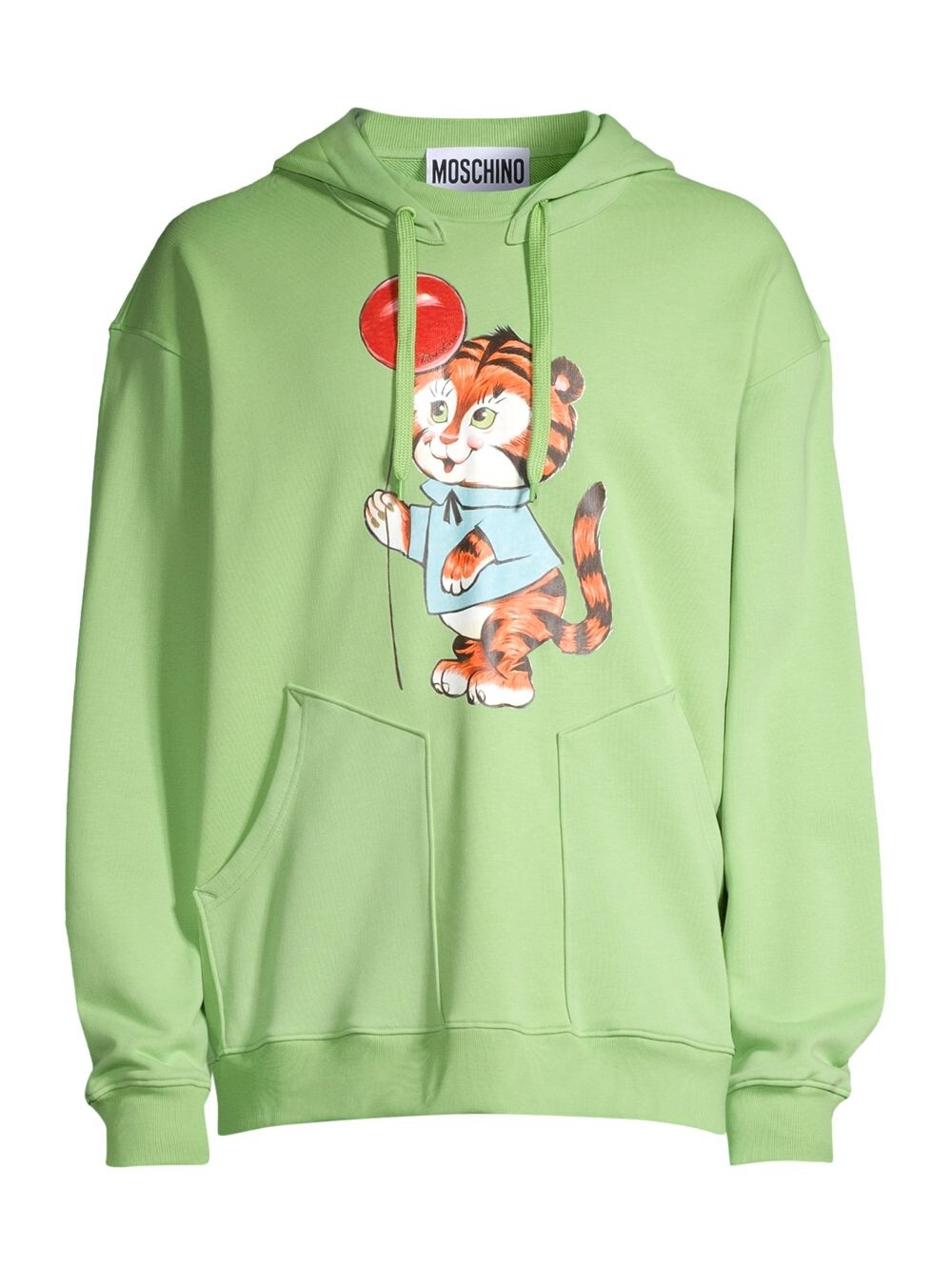 

Худи с изображением тигра Moschino, зеленый