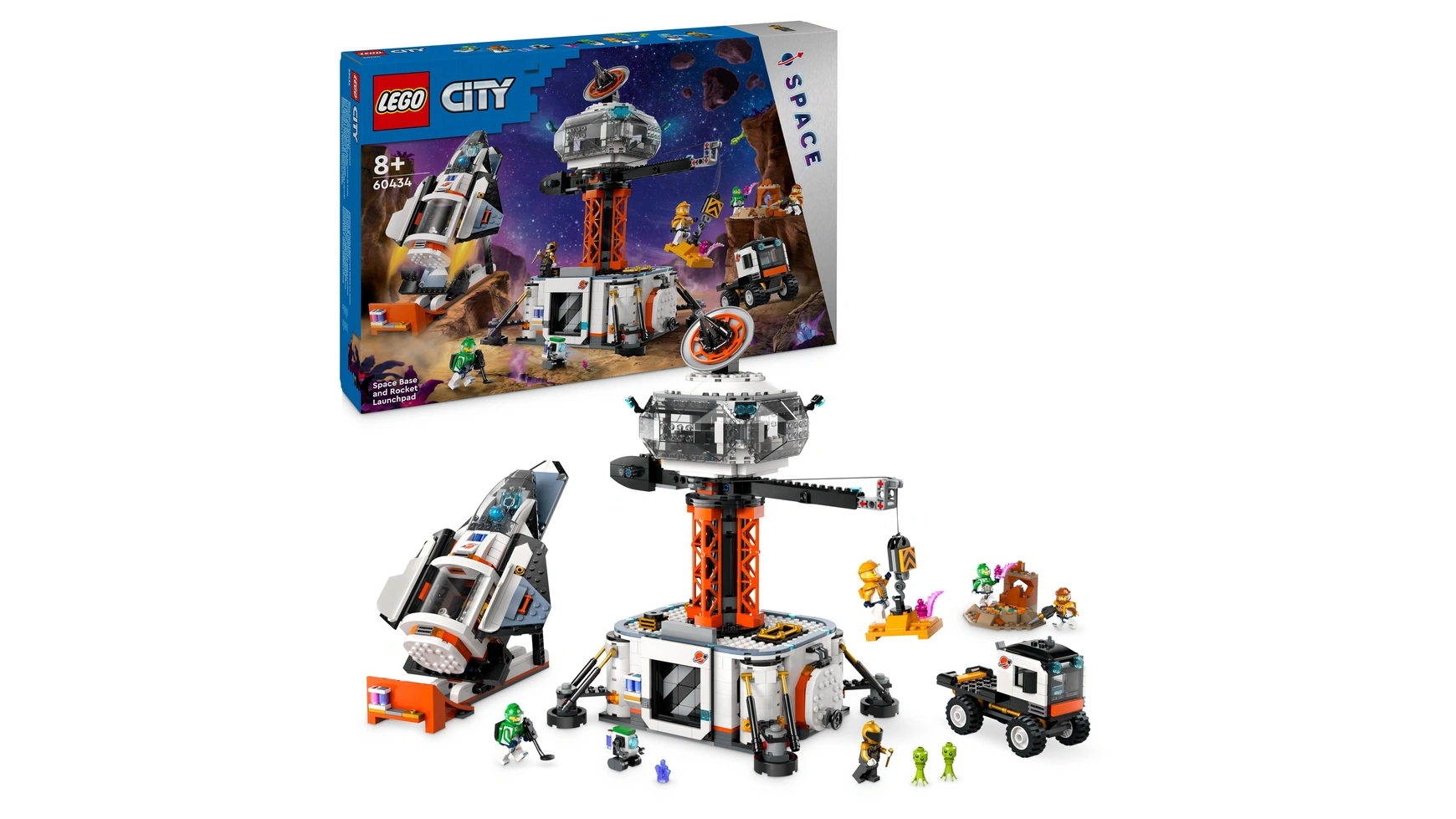 Космическая база Lego City Space со стартовой площадкой конструктор lego city 60227 лунная космическая станция 412 дет