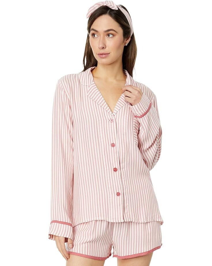 

Пижамный комплект P.J. Salvage Stripe Hype PJ Set with Headband, ржавый