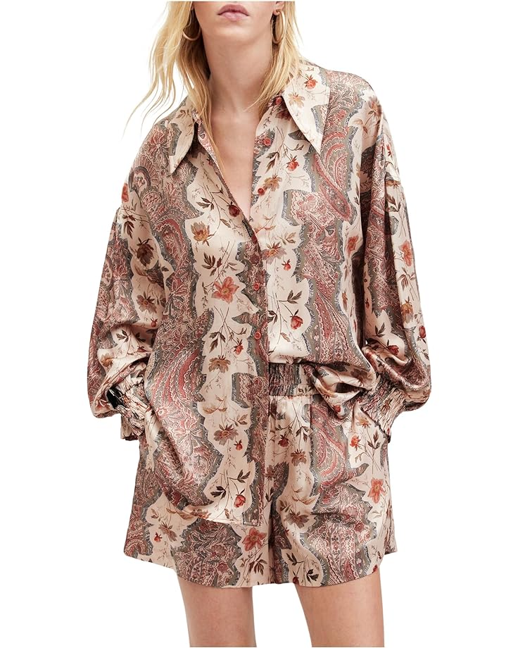 Рубашка AllSaints Charli Cascade, цвет Clay Pink