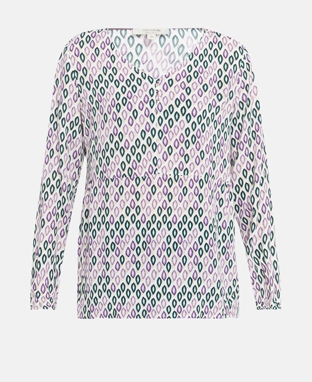

Топ с длинными рукавами Comma, Casual Identity, экрю