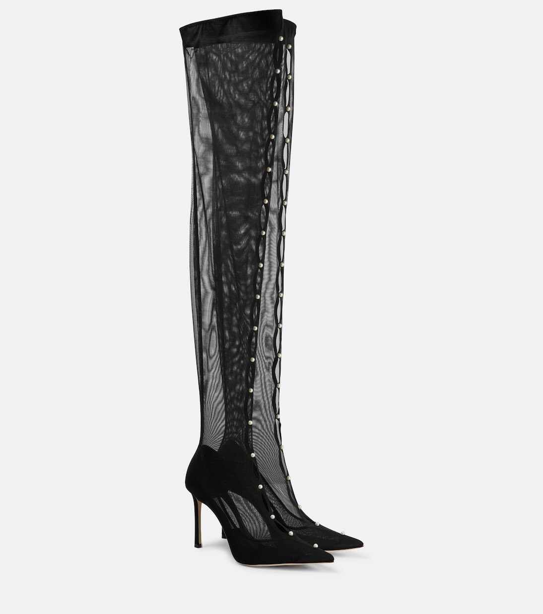 

Ботфорты psyche с сеткой 95 Jimmy Choo, черный