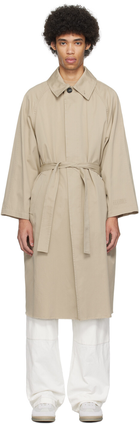 

Бежевый тренч длиной до колена Mm6 Maison Margiela