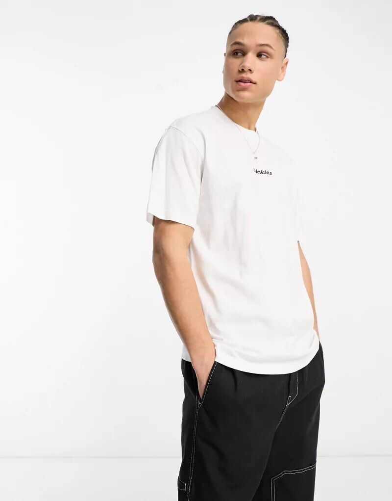 

Белая футболка с логотипом Dickies Valley Falls, эксклюзивно для ASOS, Коричневый