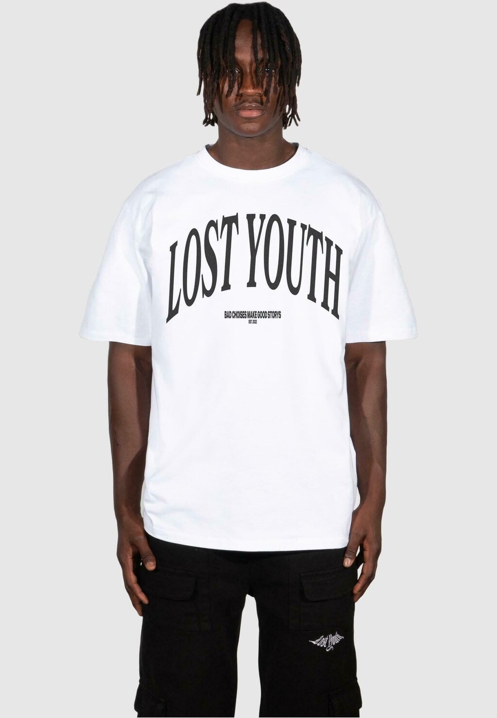 Футболка с принтом Lost Youth, белый