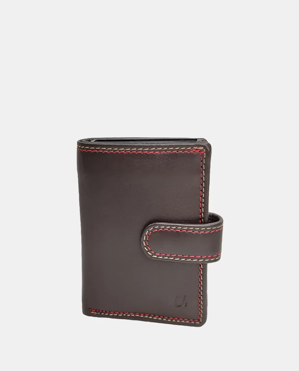 

Кошелек с защитой от кражи. Коллекция Tiago черного цвета Antonio Pulido, коричневый