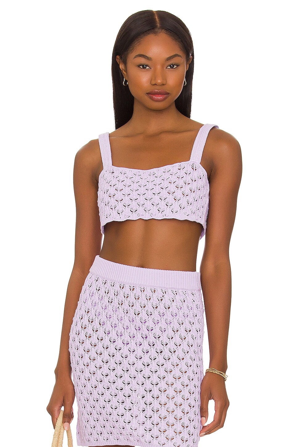 

Топ For Love & Lemons Charlotte Bralette, фиолетовый