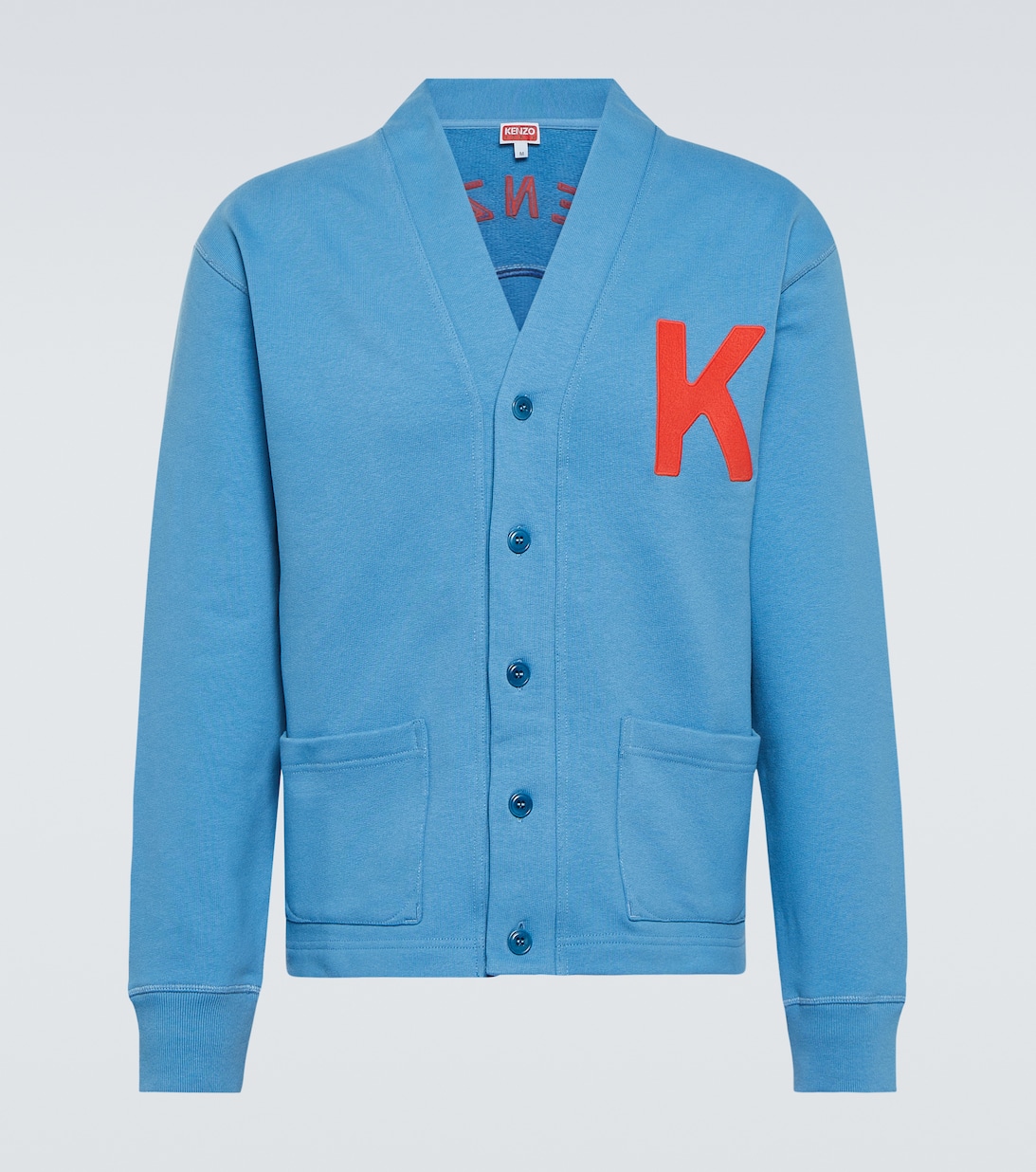 Кардиган Varsity Jungle из хлопка Kenzo, синий