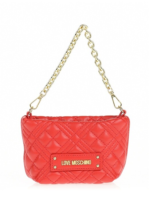 

Красная женская сумка через плечо на молнии Love Moschino