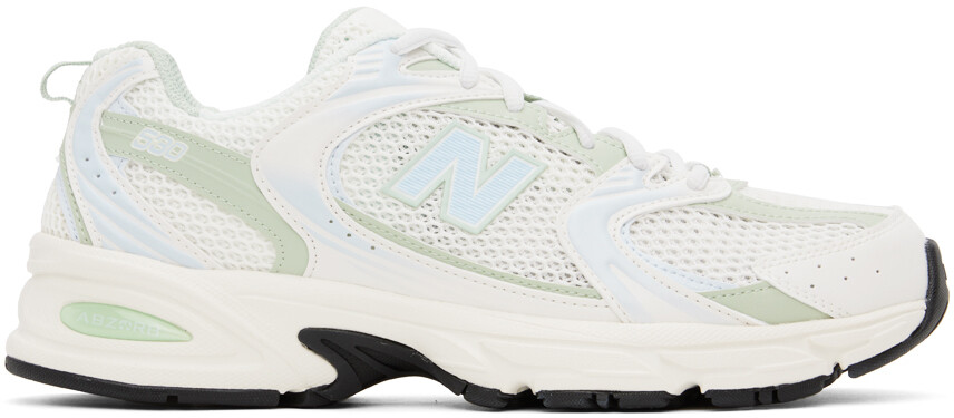 

Бело-зеленые кроссовки New Balance 530, Зеленый