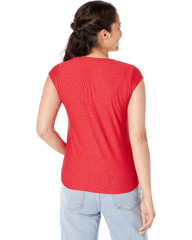 

Футболка Tommy Hilfiger Dot Ladder Trim Tee, цвет Scarlet Multi