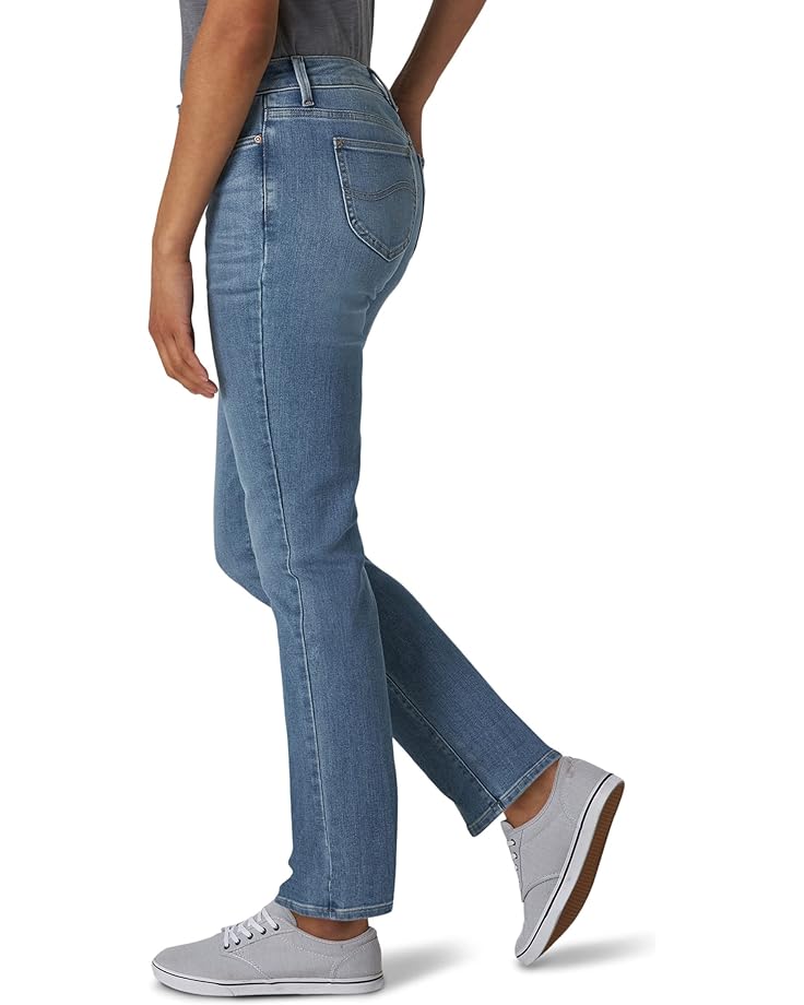 цена Джинсы Lee Secretly Shapes Regular Fit Straight Leg Jeans Mid-Rise, цвет Anchor