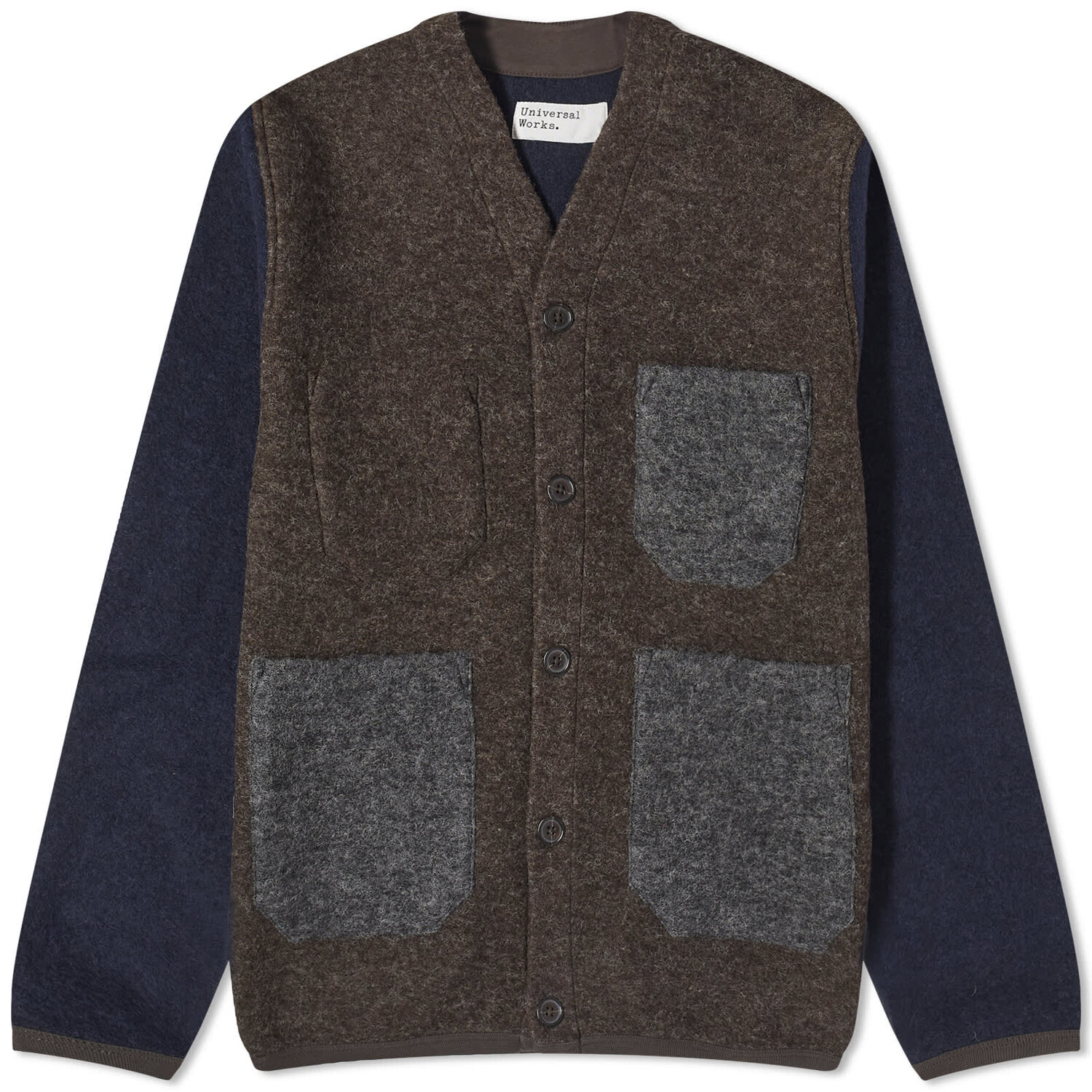 

Кардиган Universal Works Wool Fleece, цвет Mixed Brown