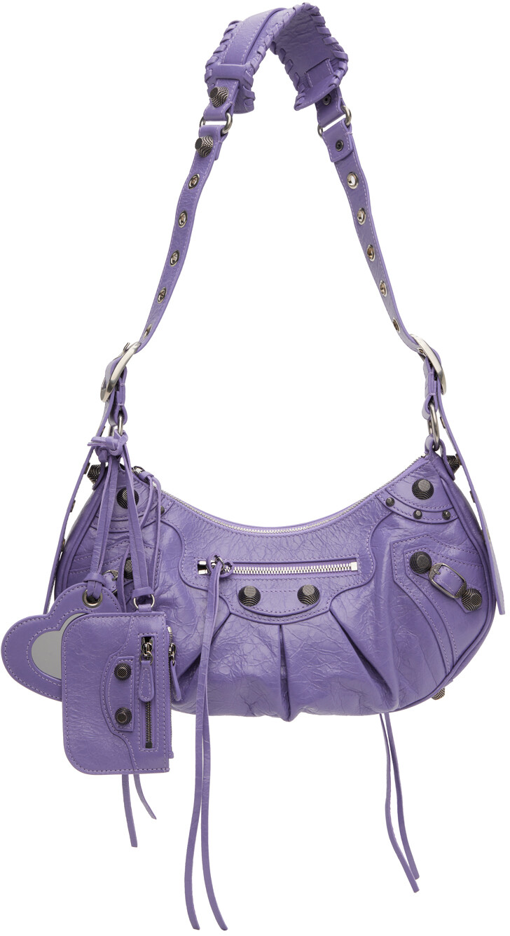 

Маленькая фиолетовая сумка Le Cagole Balenciaga