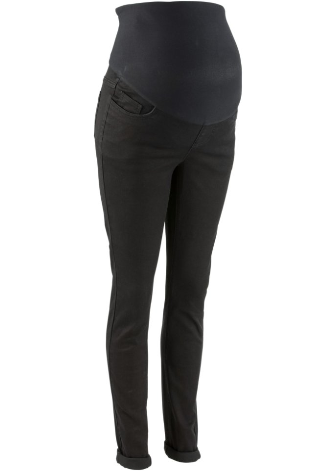Джеггинсы для беременных стрейч Bpc Bonprix Collection, черный зимние теплые плотные джинсы для беременных теплые флисовые облегающие джинсы для беременных бархатные брюки для беременных