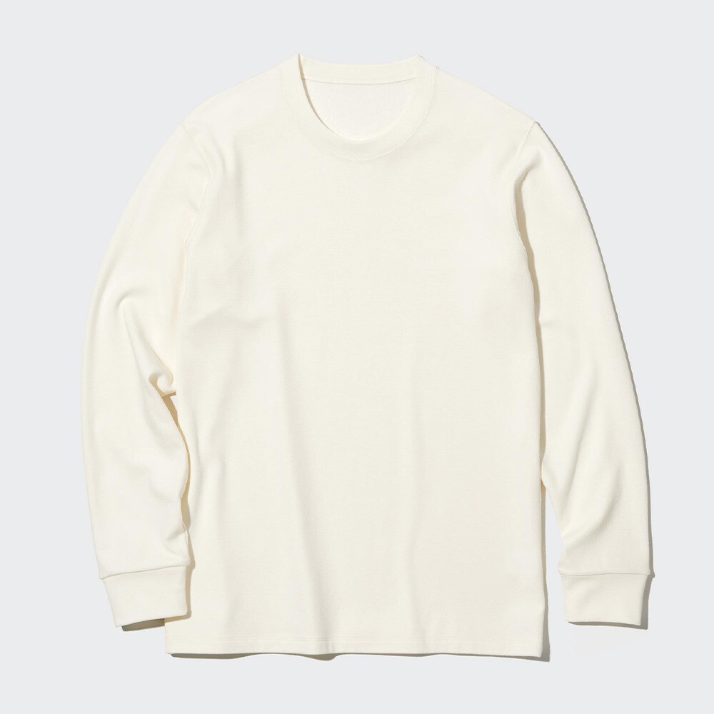 

Мужскоенижнее белье Uniqlo HEATTECH круглым вырезом, молочно-белый