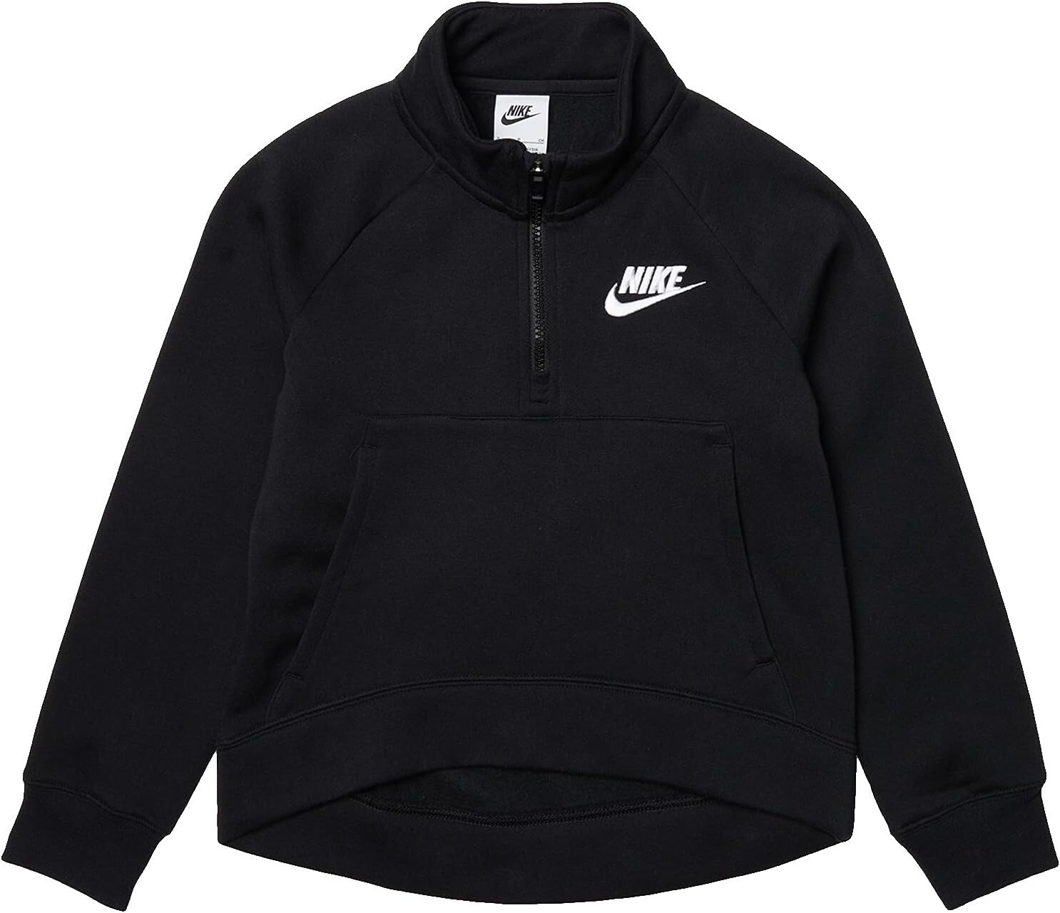 

Толстовка Nike Club Fleece LBR 1/2 Zip Pullover, черный/белый