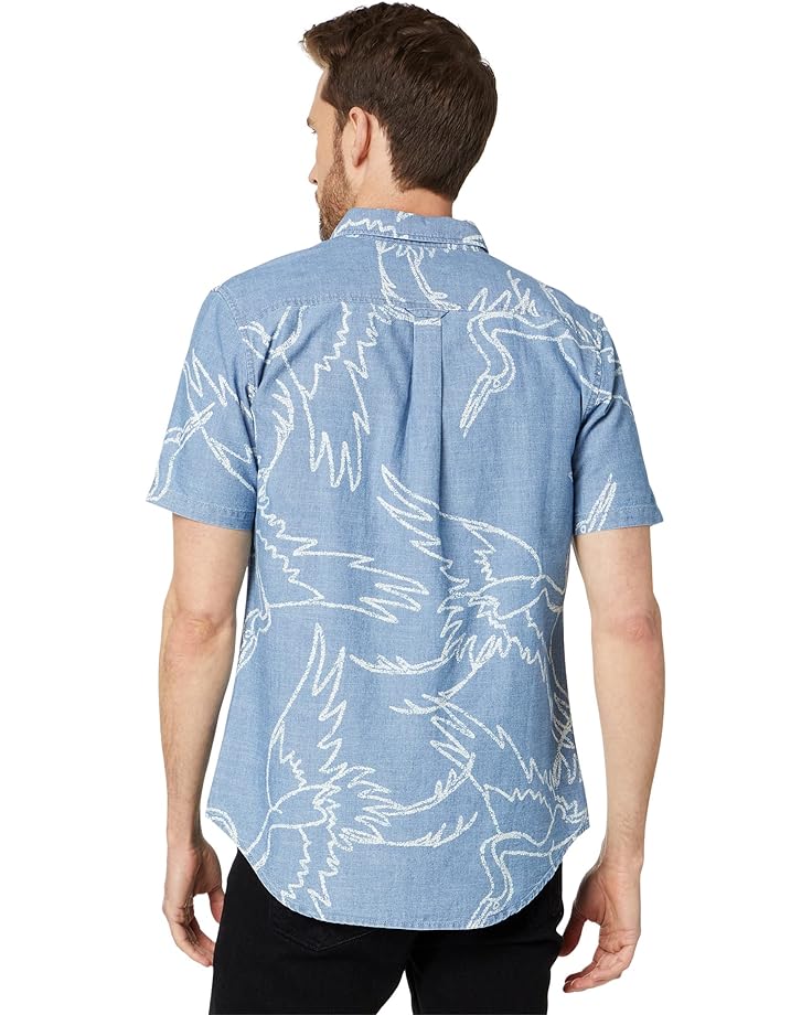 Рубашка Superdry Vintage Loom Short Sleeve Shirt, цвет Heavy Wash Crane