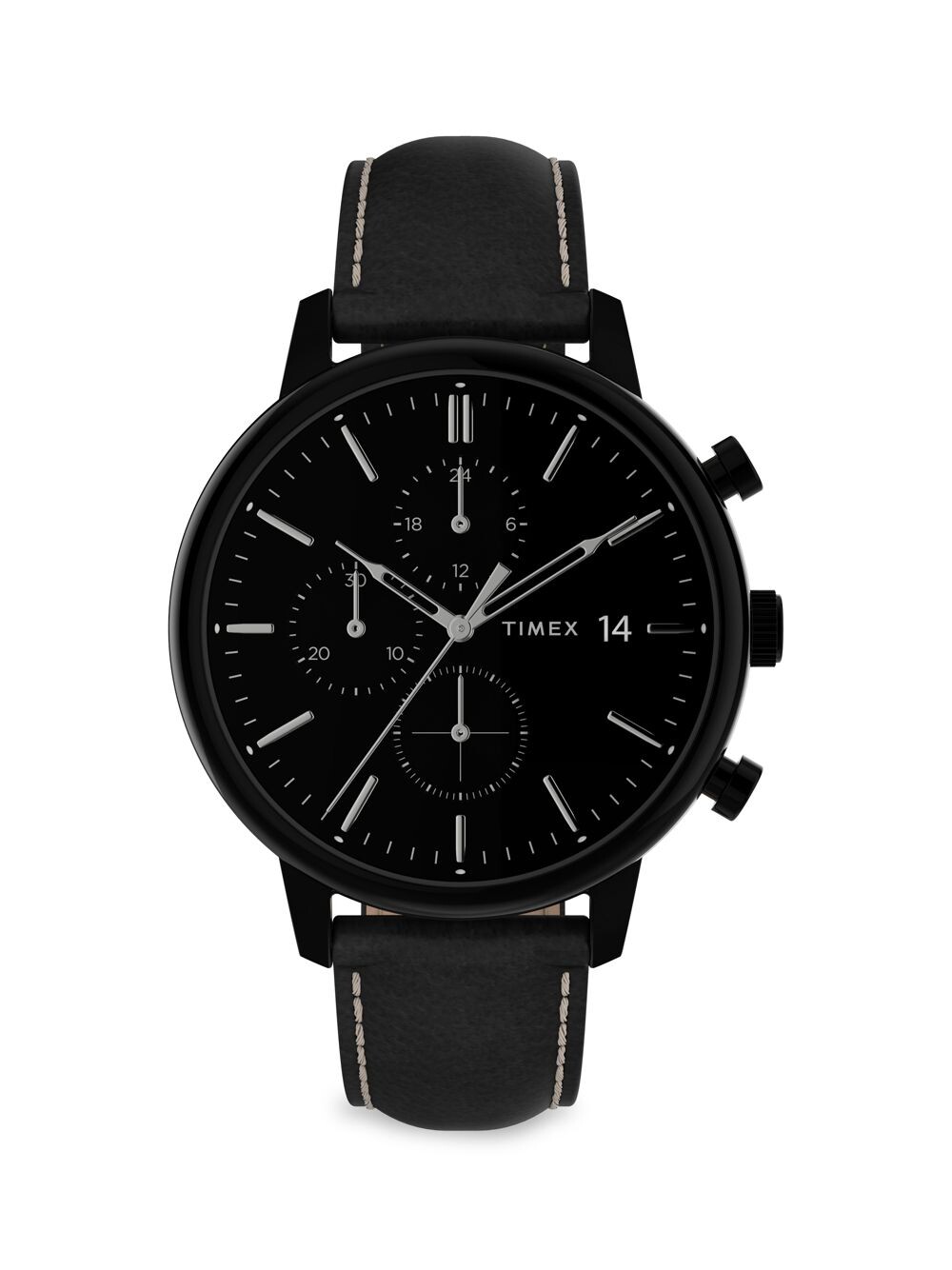 

Часы с хронографом из латуни и кожи Chicago Timex, черный