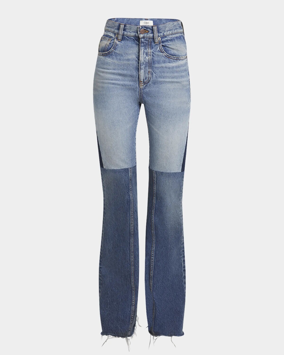 

Джинсовые брюки-клеш в стиле пэчворк Chloe, цвет Multicolor Blue