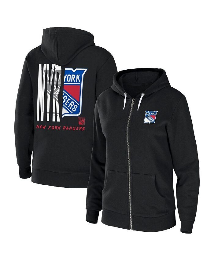 

Женская черная толстовка с молнией во всю длину из губчатого флиса New York Rangers WEAR by Erin Andrews, черный