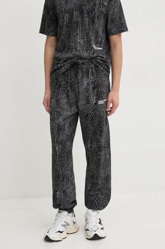 

Хлопковые спортивные штаны Karl Lagerfeld Jeans, серый
