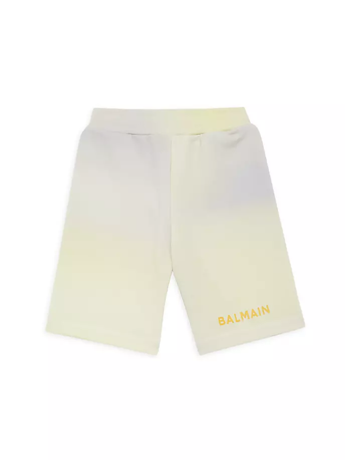 

Трикотажные шорты Little Boy's & Boy's с эффектом омбре Balmain, желтый