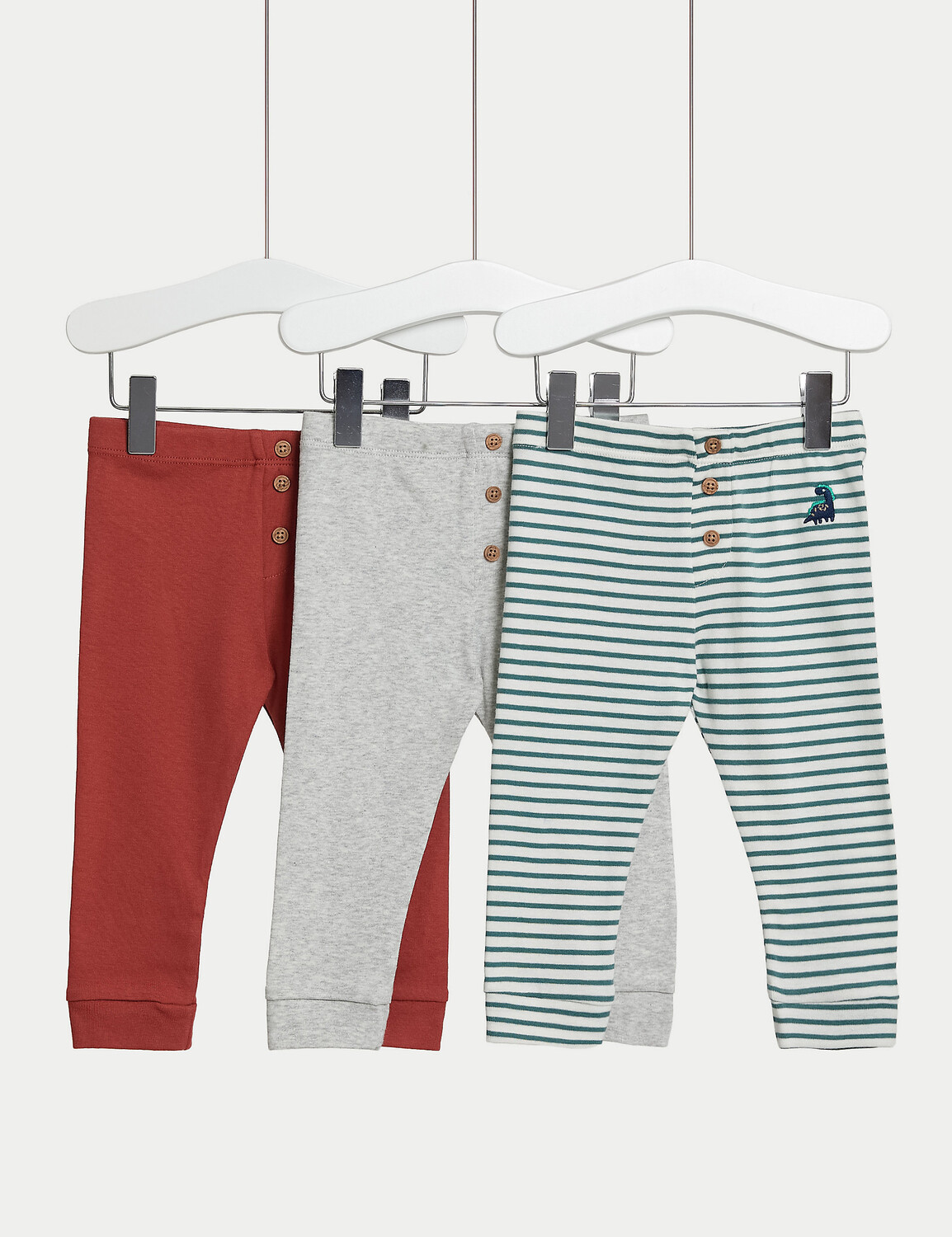 

3 шт. леггинсов из чистого хлопка (0–3 года) Marks & Spencer, мульти