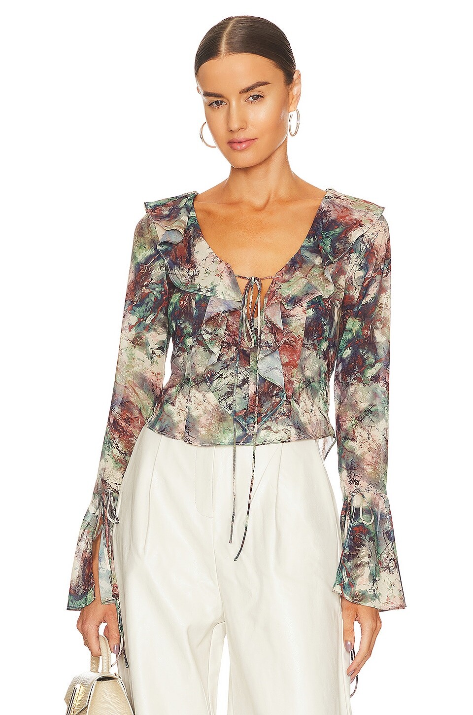 

Блузка LPA Adrianne Flounce, цвет Multi Abstract