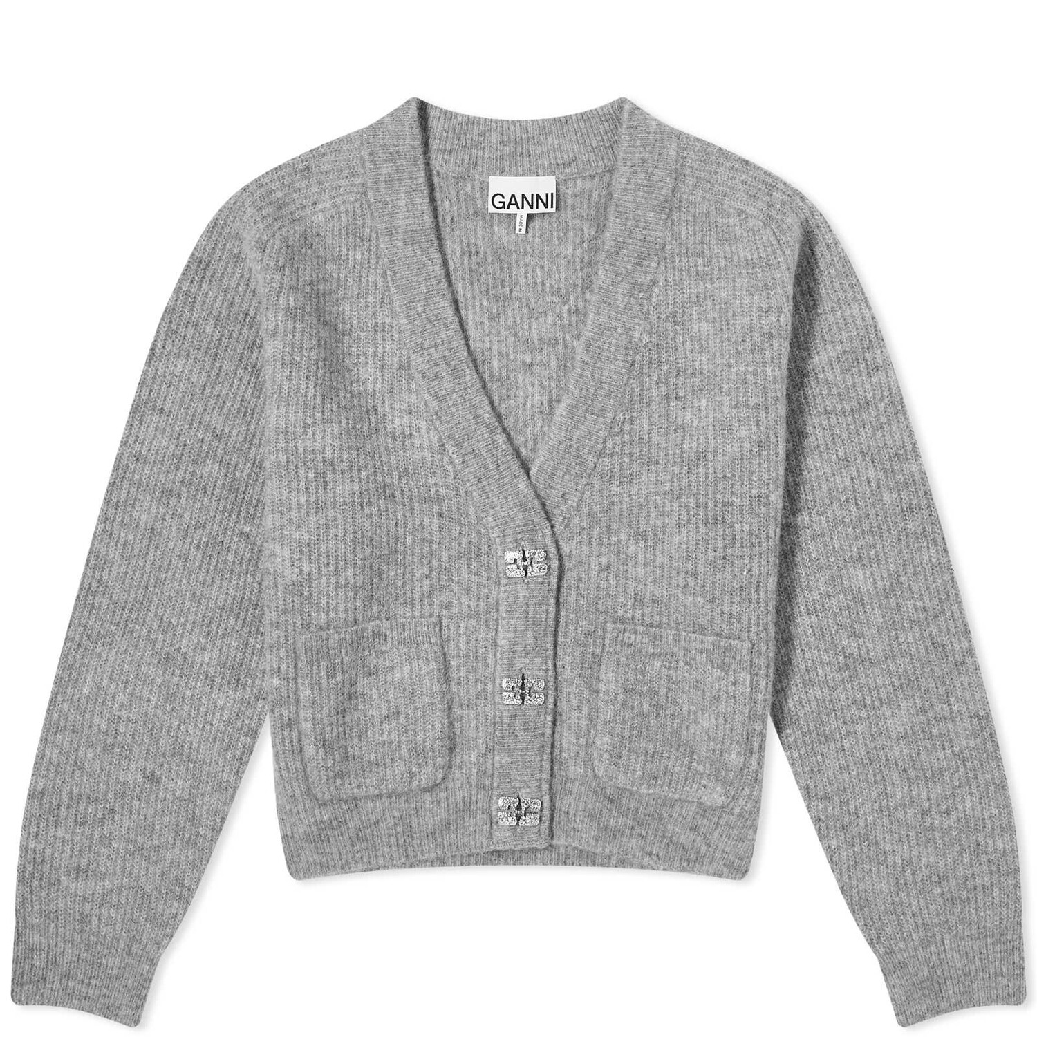 

Кардиган Ganni Soft Wool, цвет Paloma Melange