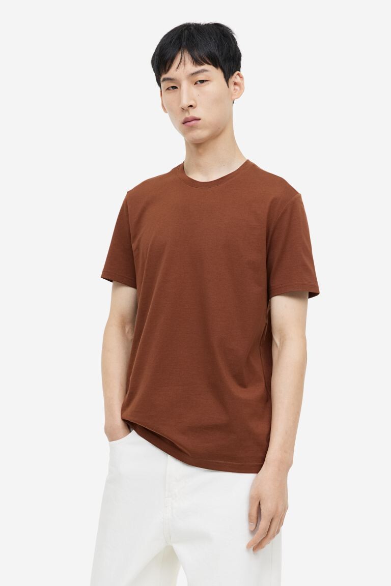 

Хлопковая футболка Slim Fit Pima H&M
