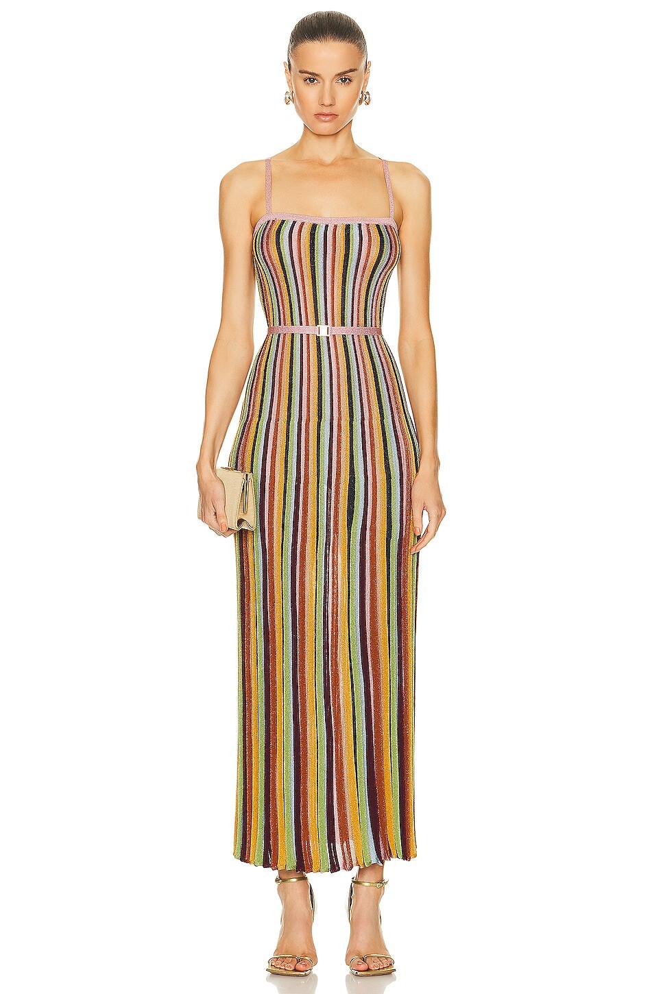 

Платье миди в полоску с люрексом Alight Zimmermann, цвет Lurex Multi
