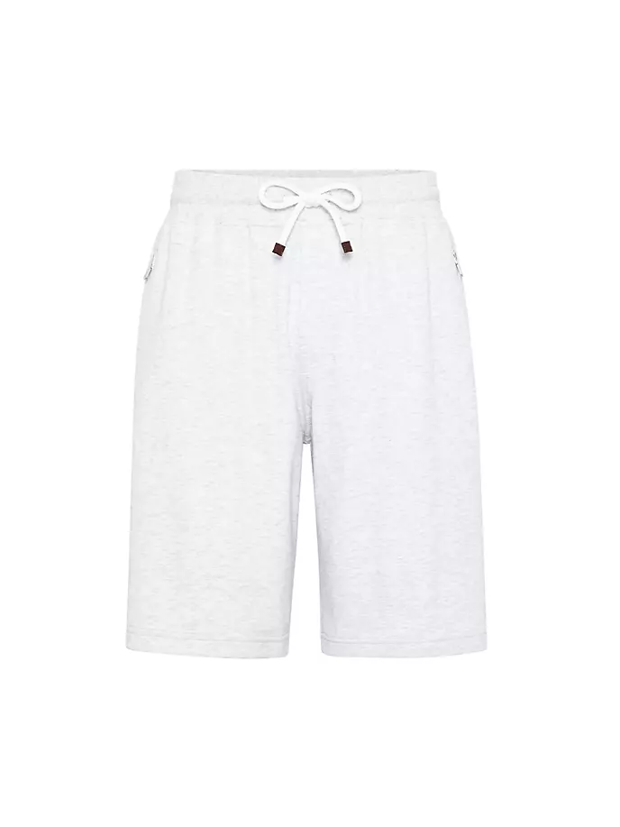 

Шорты-бермуды из технического хлопка из французского терри Brunello Cucinelli, серый