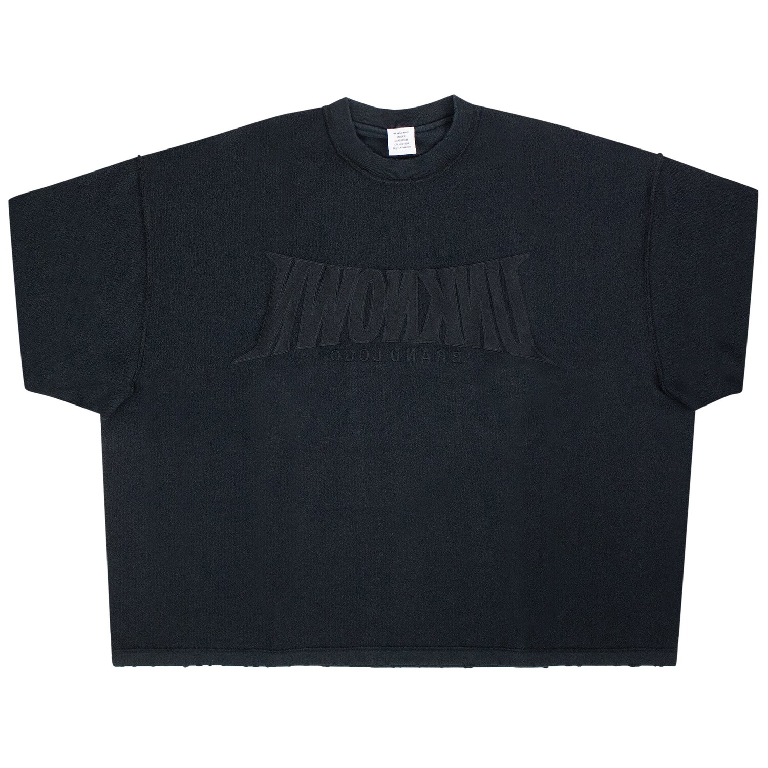 

Футболка оверсайз с вышивкой Vetements Dirty Unknown, черная