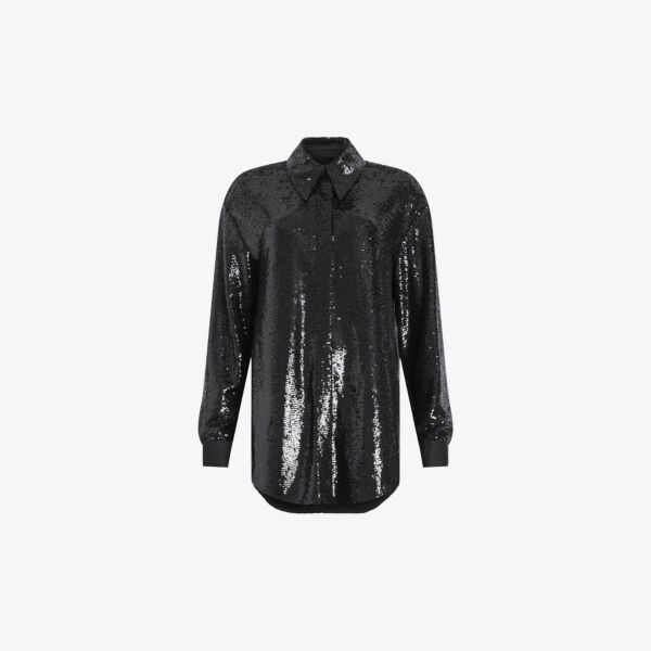 

Рубашка свободного кроя Charli с пайетками Allsaints, черный