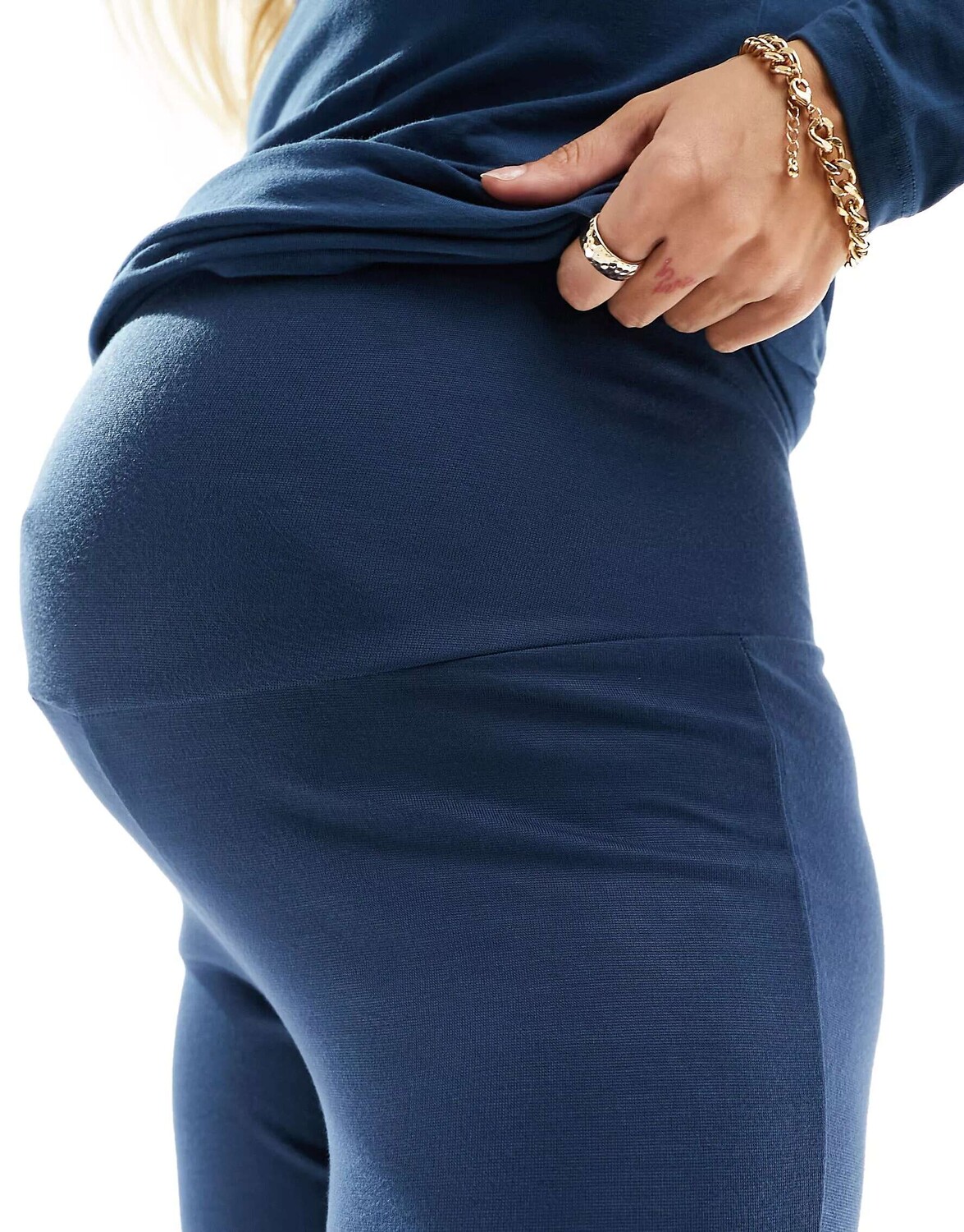 

Темно-синие широкие брюки Mamalicious Maternity Mama.licious, Синий