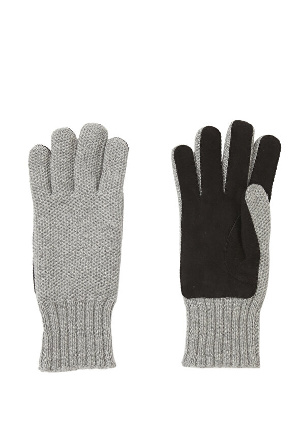Серые мужские кашемировые перчатки Mazzoleni Gloves