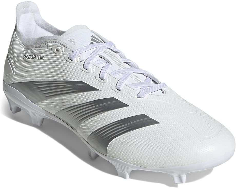 Кроссовки adidas Predator 24 League Low Firm Ground, цвет White/Silver Metallic/White