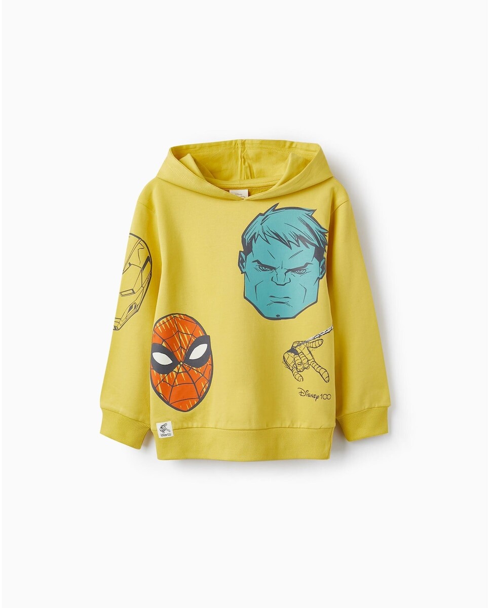 

Желтая толстовка для мальчика с принтом Marvel Zippy, желтый