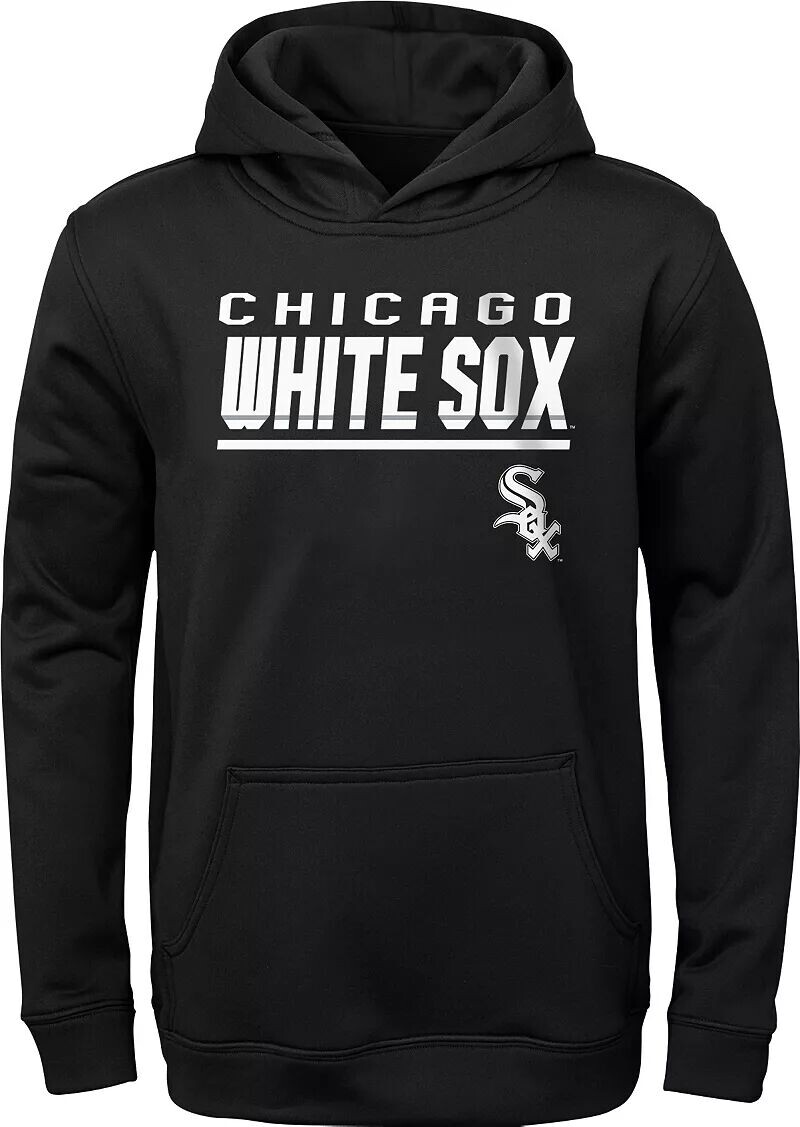 

Mlb Team Apparel Youth Chicago White Sox Черная толстовка с капюшоном для хедлайнеров