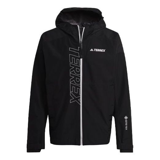 Куртка adidas Alphabet Printing Reflective Sports Hooded Jacket Black, черный
