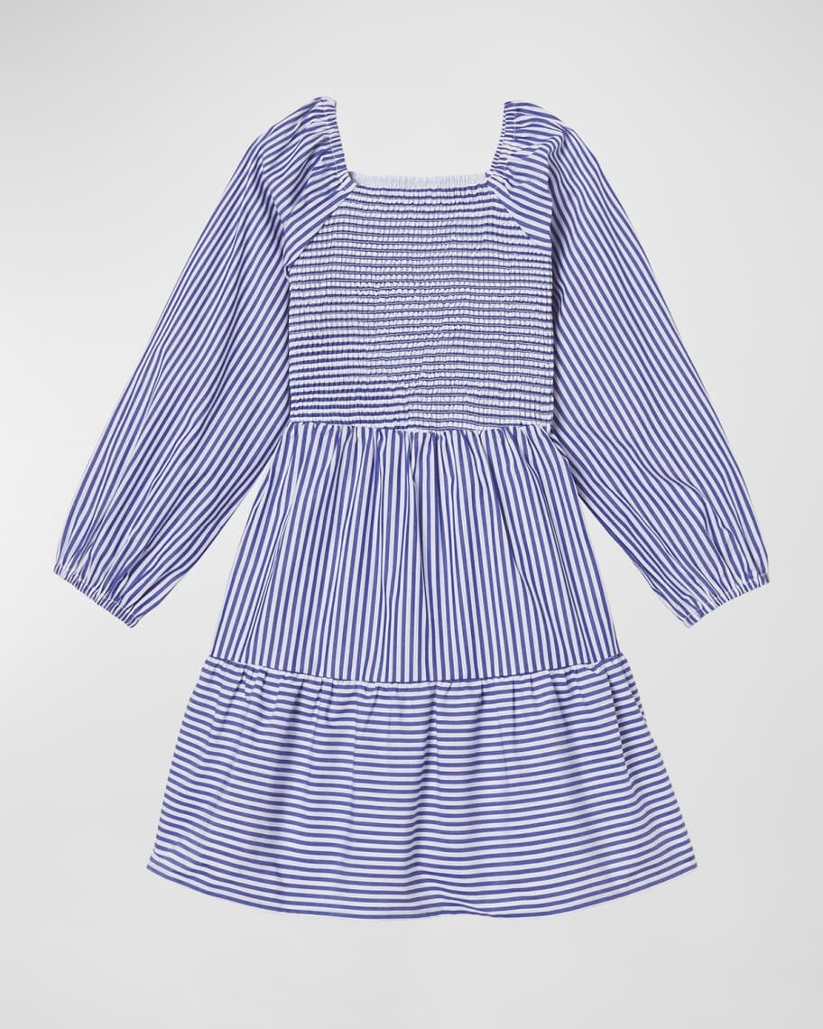 

Многоуровневое платье в полоску Hattie для девочек, размер 2–14 Classic Prep Childrenswear