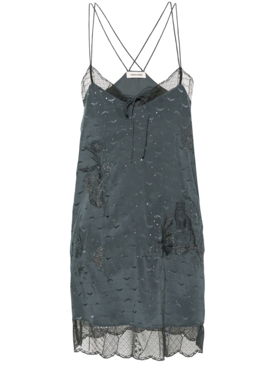 

Zadig&Voltaire жаккардовое платье мини Calissa, серый