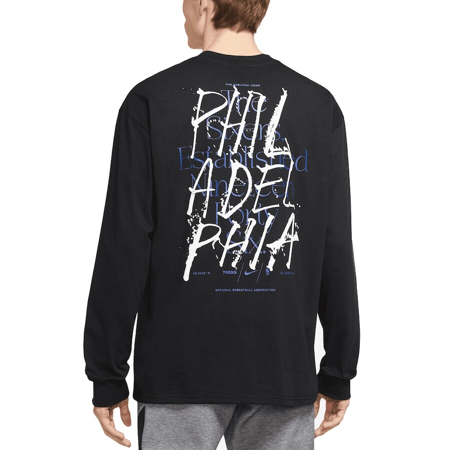 

Футболка с длинным рукавом Nike Philadelphia 76Ers, черный