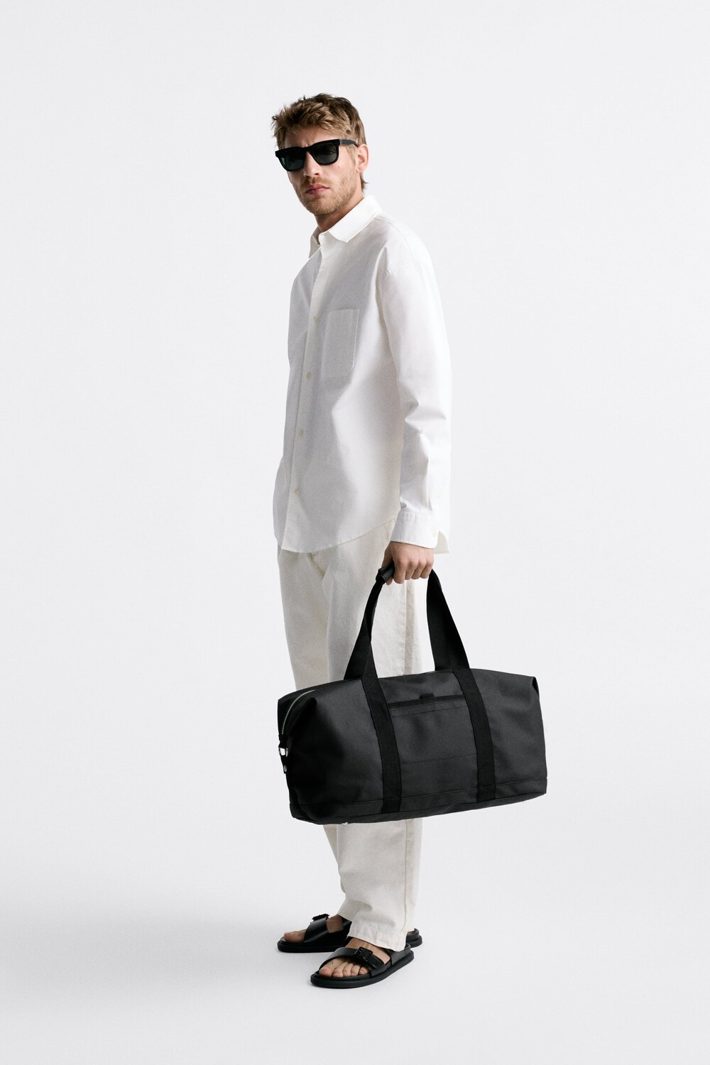 

Сумка для боулинга с тиснением Zara, черный