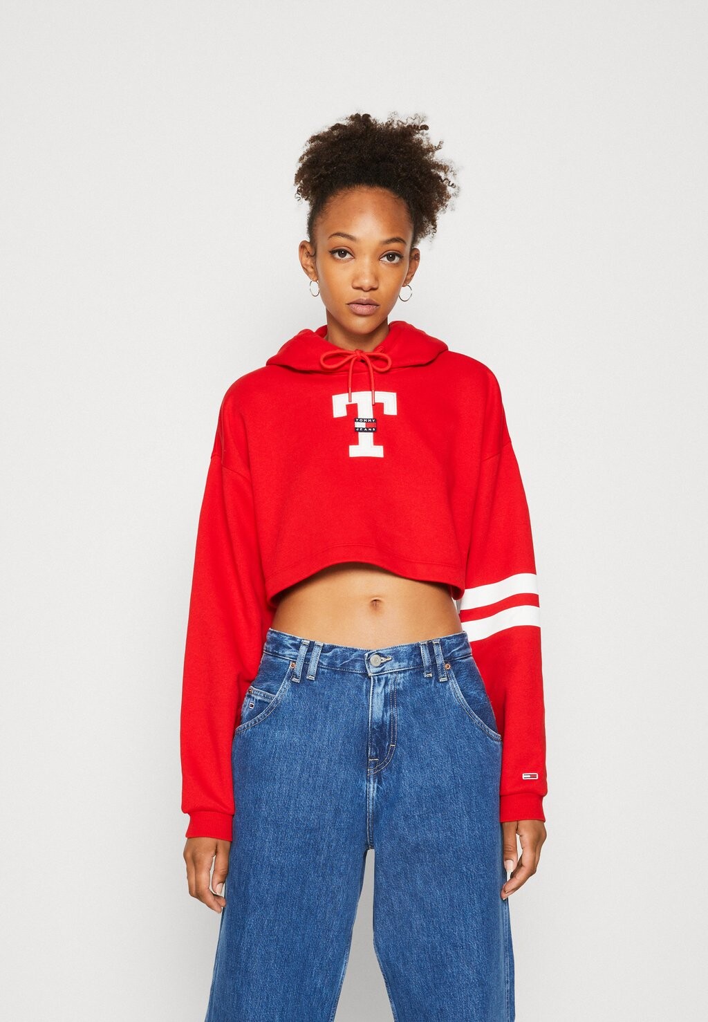 

Худи Tommy Jeans, темно-малиновый, Красный