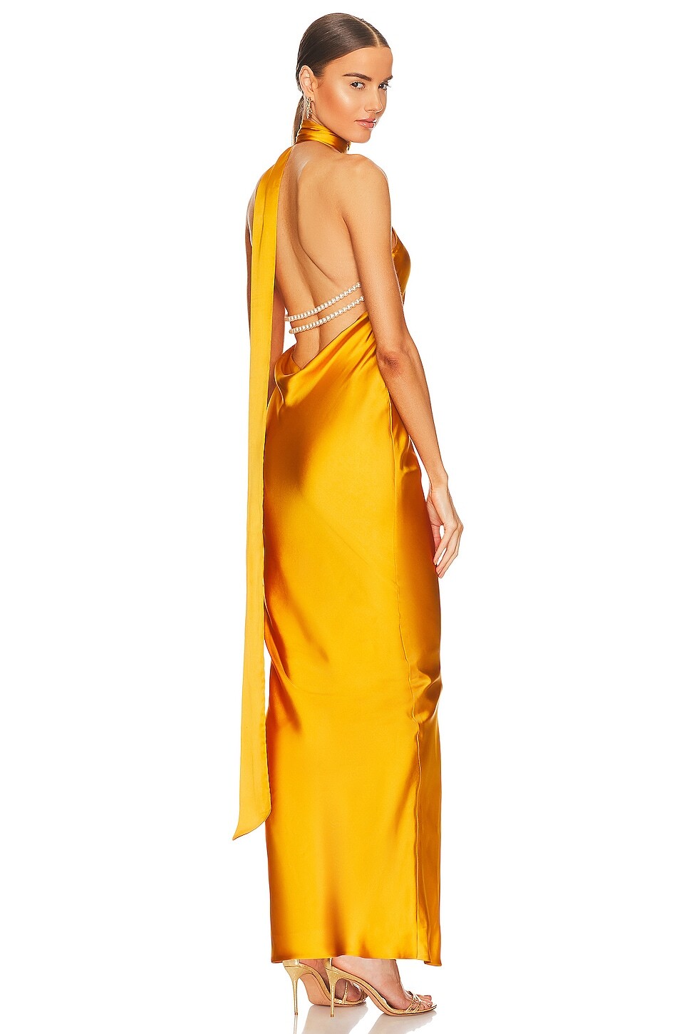 

Платье макси Khanums x REVOLVE Kara Pearl Trim, желтый