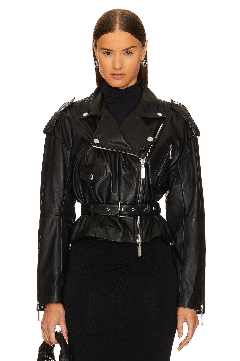 

Куртка Camila Coelho Ambrosia Leather Moto, черный
