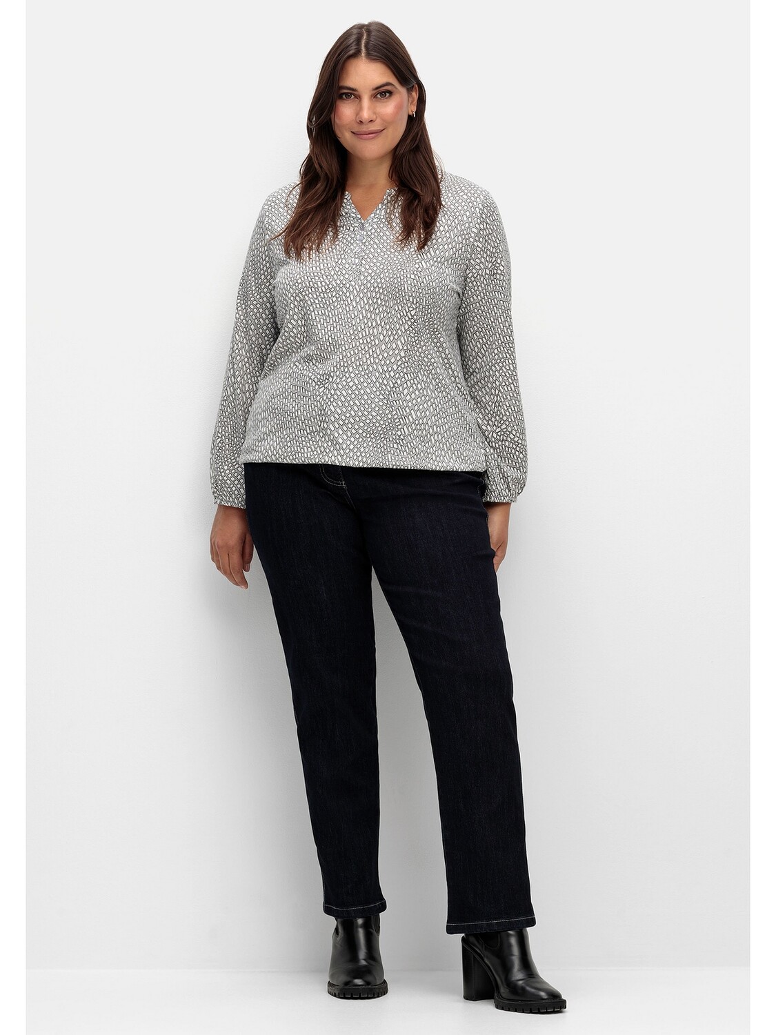 

Джинсы sheego Gerade, цвет dark blue Denim