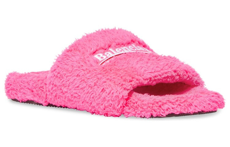 

Тапочки женские Balenciaga пушистые, розовый